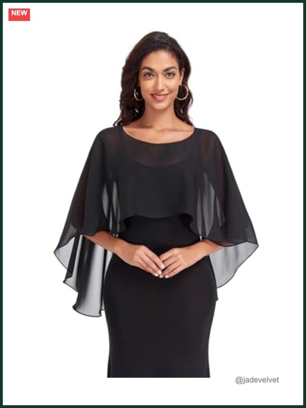 Sheer Chiffon Cape Shawl Wrap Evening Dress Cover Up Bridesmaid Pashmina
